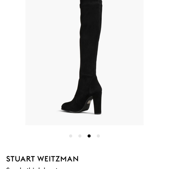 STUART WEITZMAN Suede over the knee and thigh boots - Picture 2 of 9